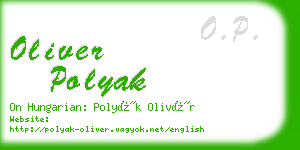 oliver polyak business card